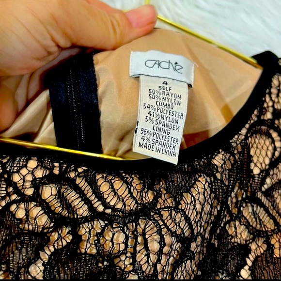 Cache lace overlay sheath dress - Picture 3 of 4